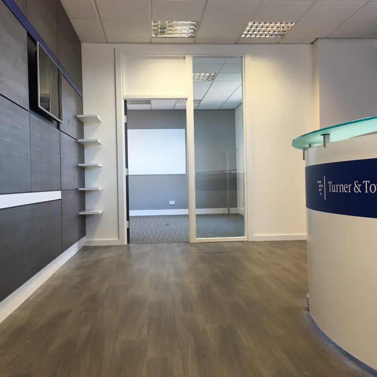 Photos of the reception area of Turner and townsend office - Victoria House in Stockton-on-tees