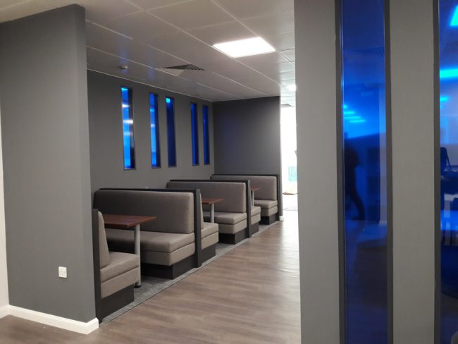 Photo of Turner & Townsend new offices in Time Central, Newcastle upon Tyne layout planning and interior design services for Turner & Townsends new North East office.