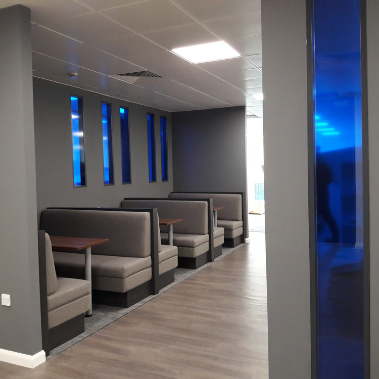 Photo of Turner & Townsend new offices in Time Central, Newcastle upon Tyne layout planning and interior design services for Turner & Townsends new North East office.